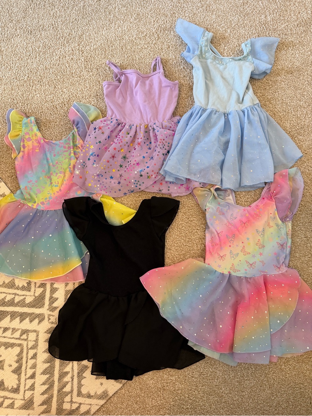 Girls Dance Ballet Dress Bundle - Multicolor, Pink, Blue, Black
